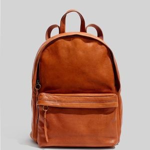 Madewell The Lorimer Leather Backpack in English Saddle Brown - New